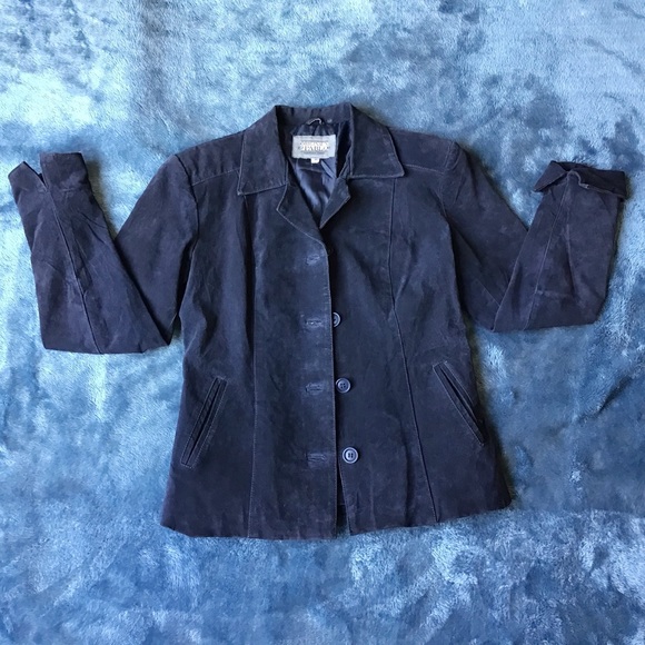 Originaux par Pablo Vintage Navy Suede Blazer, M - Picture 11 of 16